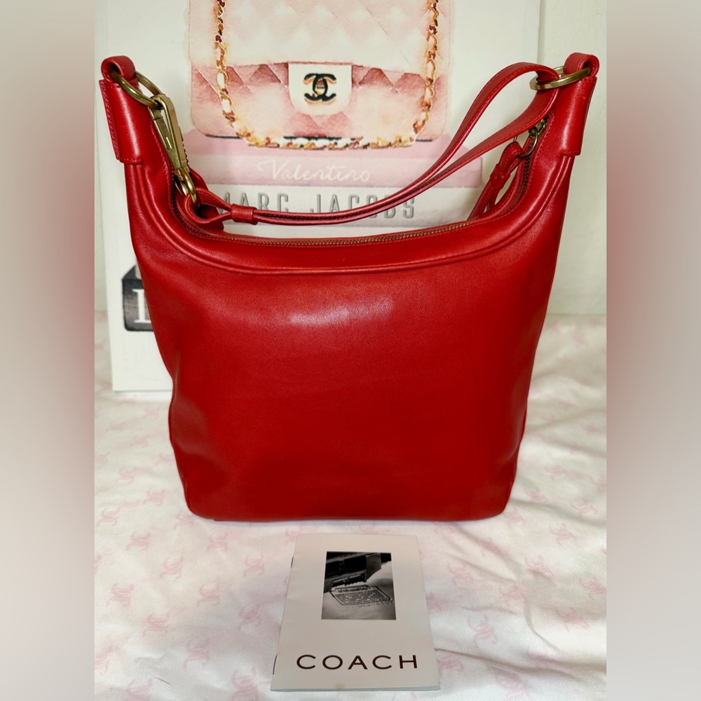Coach 2001 Vintage Amanda Red Hobo Bag NºCIS-6950 NWOT - Picture 3 of 13